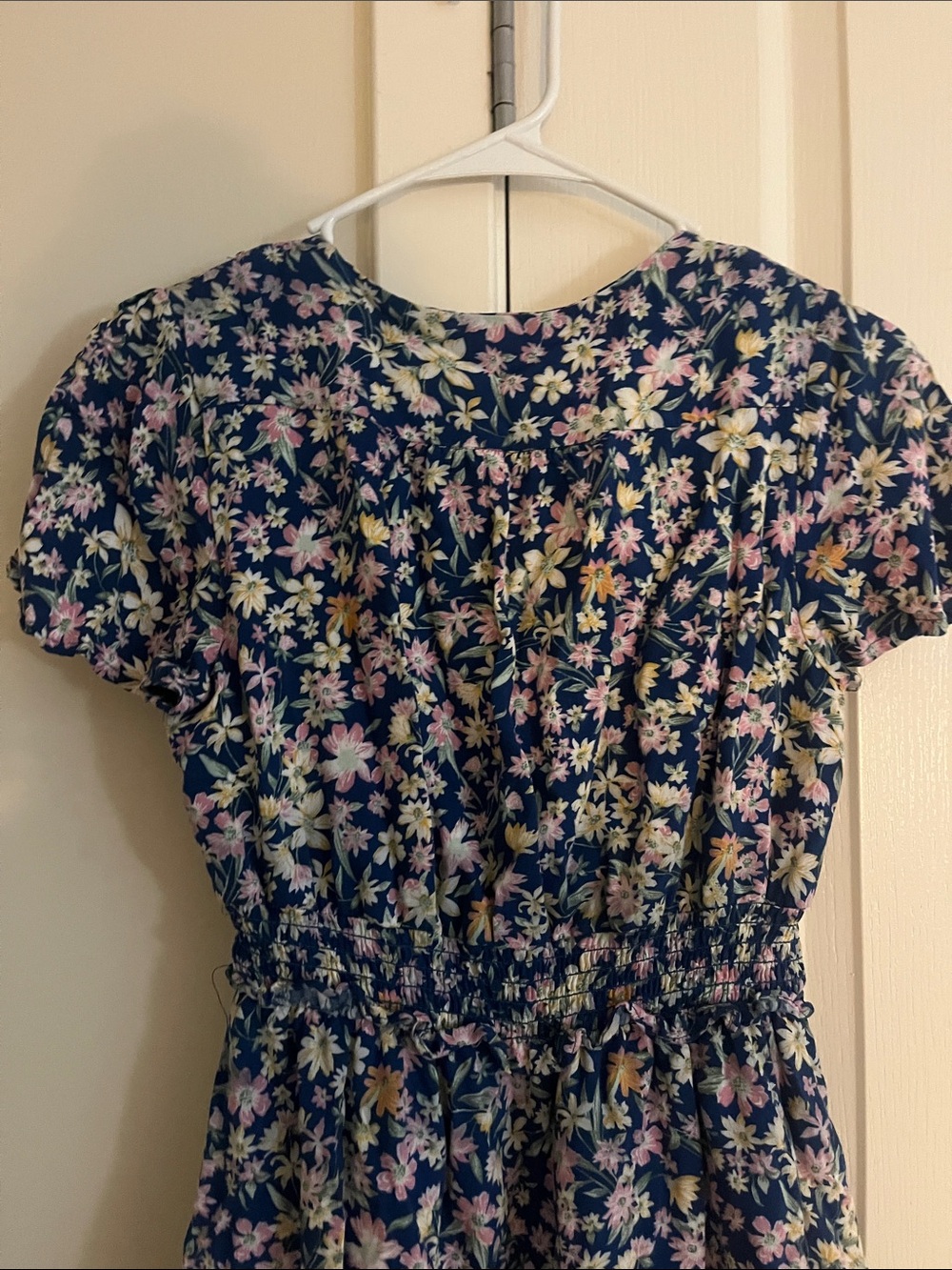 Altar'd State Navy Floral Short Sleeve V-Neck Dress Size XS - Picture 6 of 6